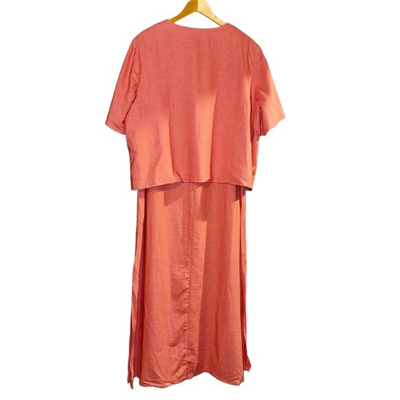 Studio Ease Floral Embroidered Butterfly Jacket with Dress Linen Fairy Sz 18W - Picture 9 of 16